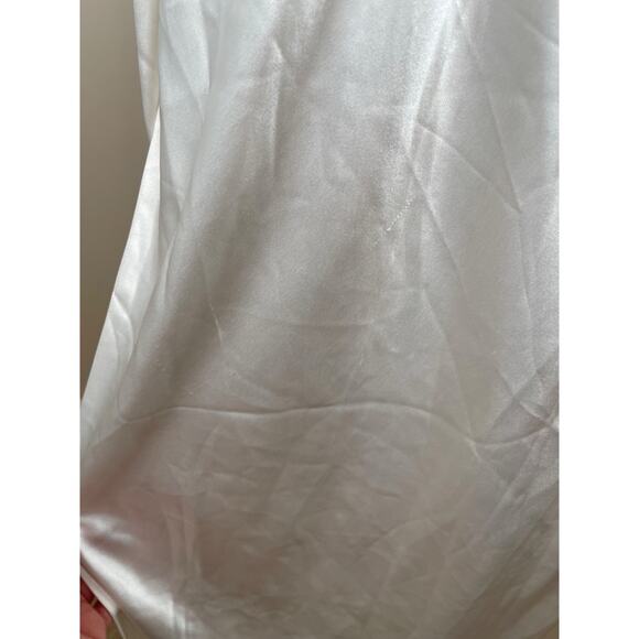 Retrofete Jagger Halterneck High Slit Open Back Satin White Maxi Dress Sz Small - Picture 6 of 9